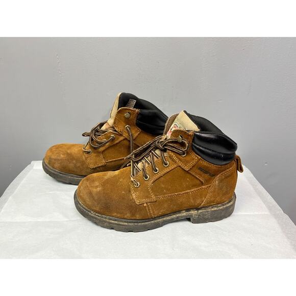 Brahma Boots Men's size‎ 8.5 WIDE Tan leather Work Utility Brown Tan - Picture 1 of 8